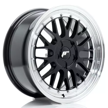 JR Wheels JR23 17x8 ET20-45 5H BLANK Gloss Black w/Machined Lip - Japan Racing vanteet - 5902211995050 - 1