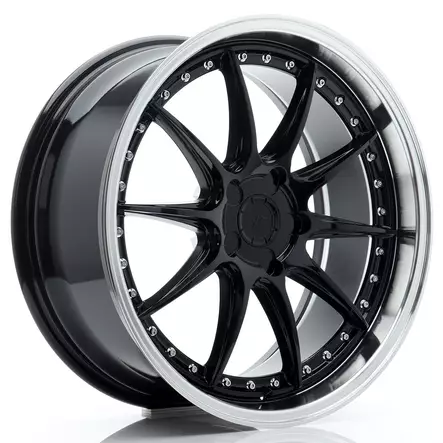 JR Wheels JR41 19x8,5 ET15-35 5H BLANK Gloss Black w/ Machined Lip - Japan Racing vanteet - 5906871149990 - 1