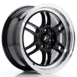 JR Wheels JR7 15x7 ET38 4x100/114 Glossy Black w/Machined Lip - Japan Racing vanteet - 5902211917830 - 1