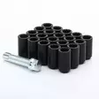 Set of BLACK star lug nuts 14x1,5 + Key - Pyöränmutterit - 5902211941170 - 2