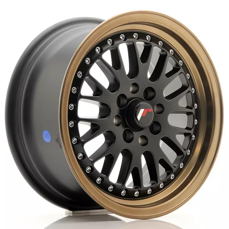 JR Wheels JR10 15x7 ET30 4x100/108 Matt Black w/Bronze Lip - Japan Racing vanteet - 5902211912620 - 1
