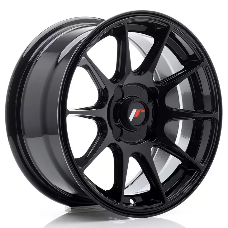 JR Wheels JR11 15x7 ET30 4H Blank Gloss Black - Japan Racing vanteet - 5902211973010 - 1