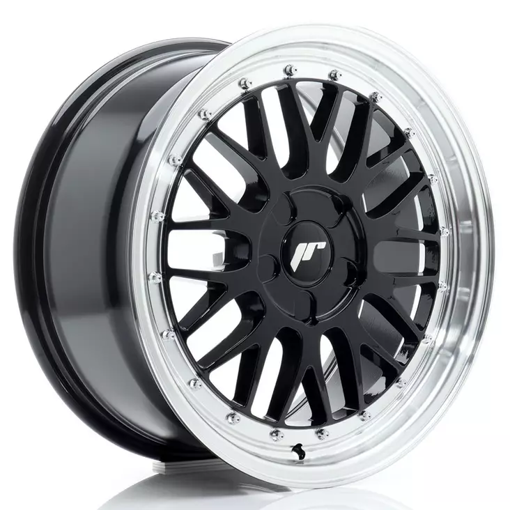 JR Wheels JR23 17x8 ET20-45 5H BLANK Gloss Black w/Machined Lip - Japan Racing vanteet - 5902211995050 - 1