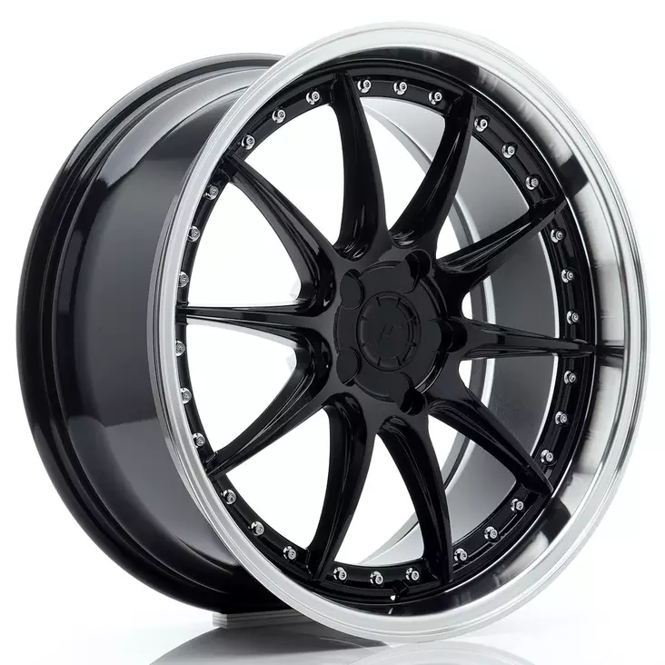 JR Wheels JR41 19x8,5 ET15-35 5H BLANK Gloss Black w/ Machined Lip - Japan Racing vanteet - 5906871149990 - 1