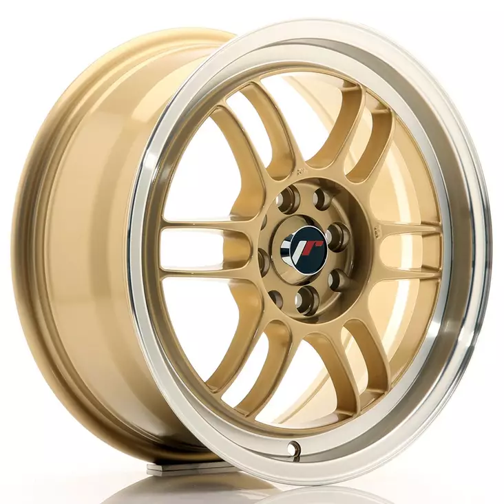 JR Wheels JR7 16x7 ET38 4x100/114 Gold w/Machined Lip - Japan Racing vanteet - 5902211917960 - 1
