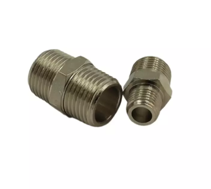 Kaksoisnippa jossa 3/8" MNPT kierre molemmissa päissä - Paineilmaliittimet ja sovitteet - 7750000000830 - 1