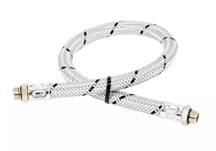 Teräspunosletku 80cm 1/4" G uros - Paineilmalinjat - Flexible_steel_80 - 1
