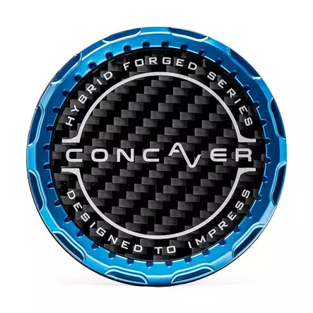 Concaver Premium Center Cap - Classic Carbon - Blue Anodized - Vanteiden keskikupit - 5906871153751 - 1