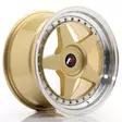 JR Wheels JR6 17x9 ET20-35 BLANK Gold w/Machined Lip - Japan Racing vanteet - 5902211924791 - 1