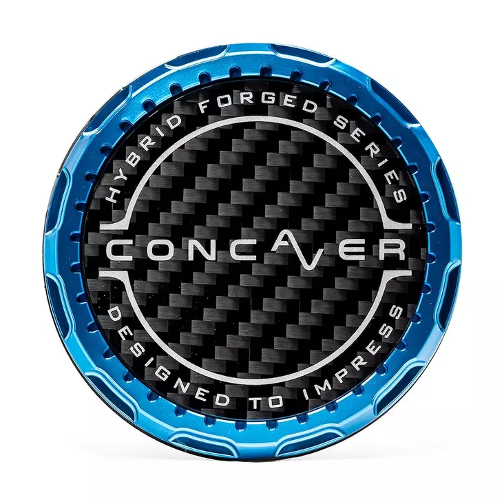 Concaver Premium Center Cap - Classic Carbon - Blue Anodized - Vanteiden keskikupit - 5906871153751 - 1