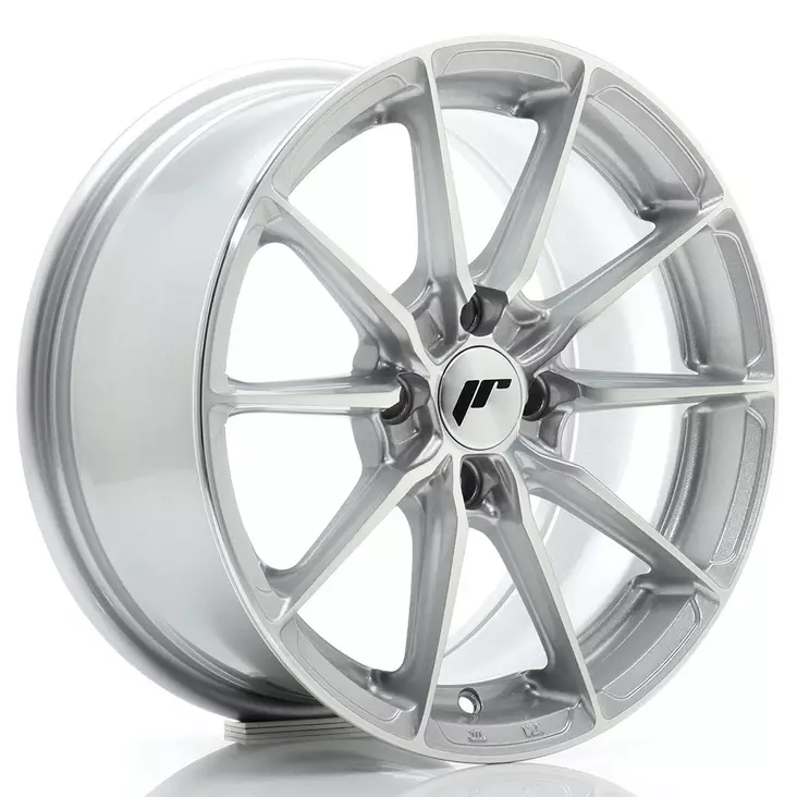 JR Wheels JR37 15x7 ET38 4x100 Silver Machined Face - Japan Racing vanteet - 5902211974161 - 1