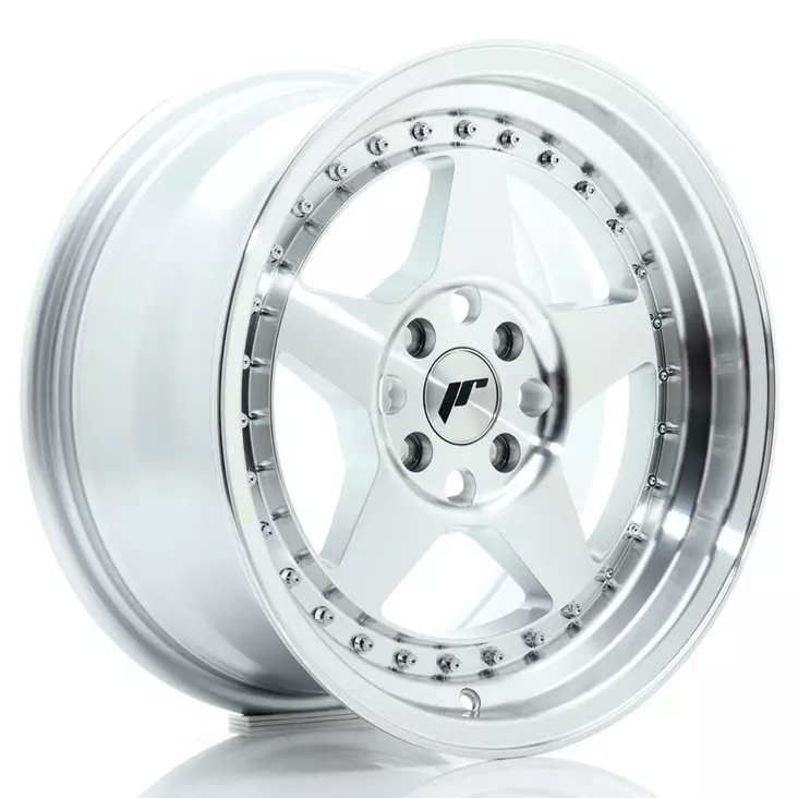 JR Wheels JR6 16x8 ET30 4x100 Silver Machined Face - Japan Racing vanteet - 5902211999171 - 1