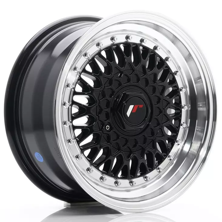 JR Wheels JR9 15x7 ET20 4x100/108 Gloss Black w/Machined Lip - Japan Racing vanteet - 5902211919551 - 1