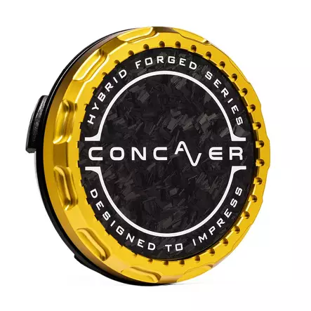 Concaver Premium Center Cap - Forged Carbon - Gold Anodized - Vanteiden keskikupit - 5906871153812 - 2