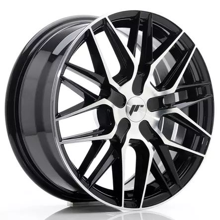 JR Wheels JR28 17x8 ET25-40 BLANK Gloss Black Machined Face - Japan Racing vanteet - 5902211936732 - 1