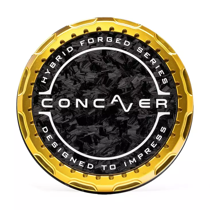 Concaver Premium Center Cap - Forged Carbon - Gold Anodized - Vanteiden keskikupit - 5906871153812 - 1