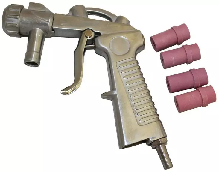 Hiekkapuhalluspistooli ja 4 eri suutinta - Hiekkapuhallus ja soodapuhallus - 6430013065972 - 1