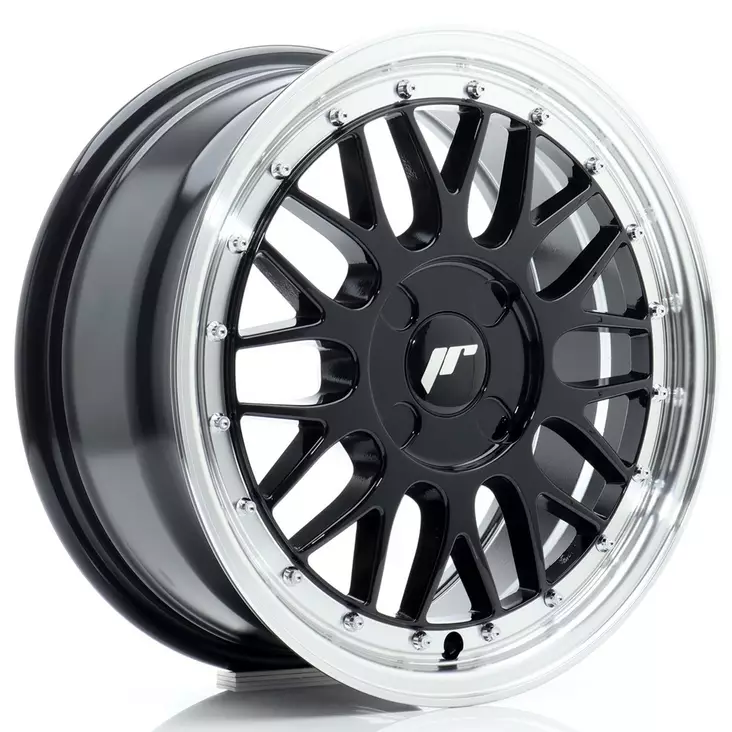 JR Wheels JR23 16x7 ET20-45 4H BLANK Gloss Black w/Machined Lip - Japan Racing vanteet - 5902211994862 - 1