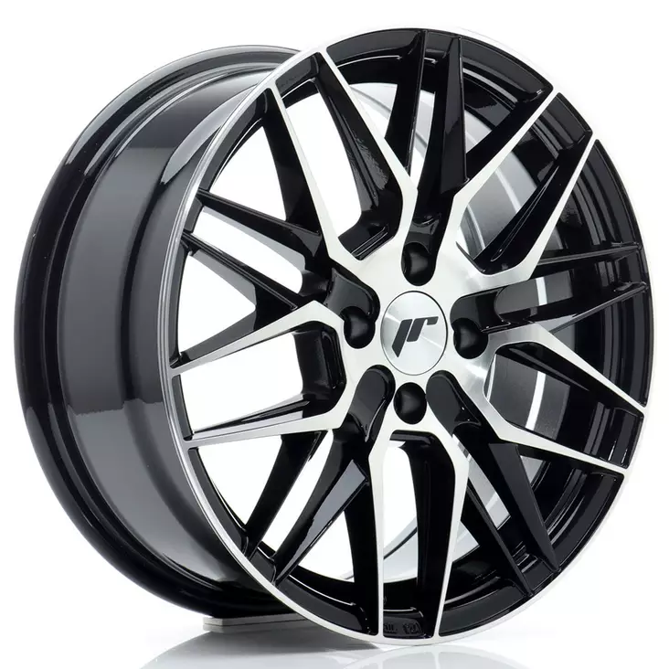 JR Wheels JR28 16x7 ET40 4x100 Gloss Black Machined Face - Japan Racing vanteet - 5902211985532 - 1