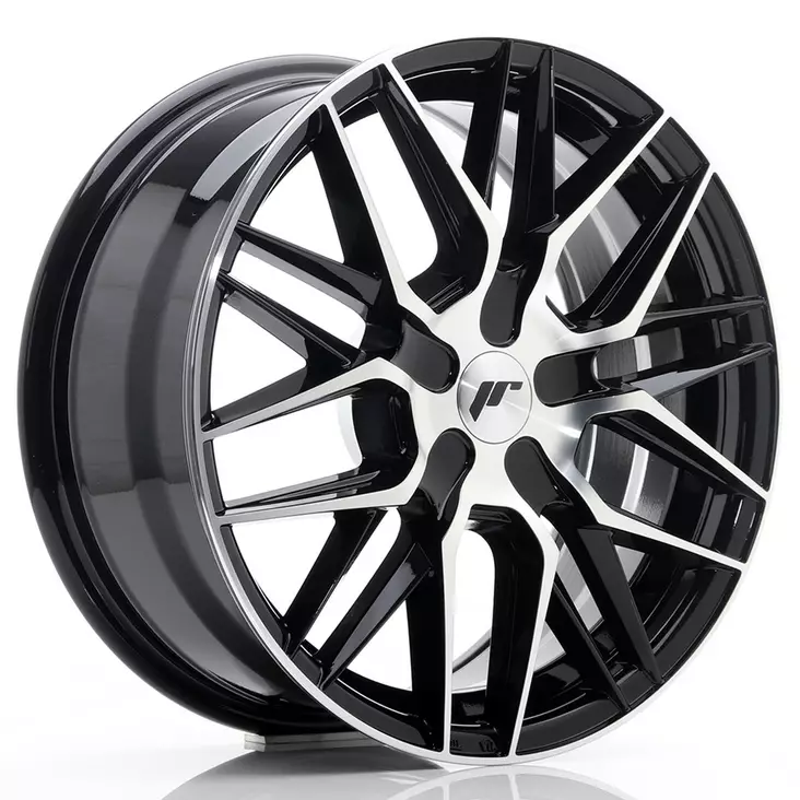 JR Wheels JR28 17x8 ET25-40 BLANK Gloss Black Machined Face - Japan Racing vanteet - 5902211936732 - 1