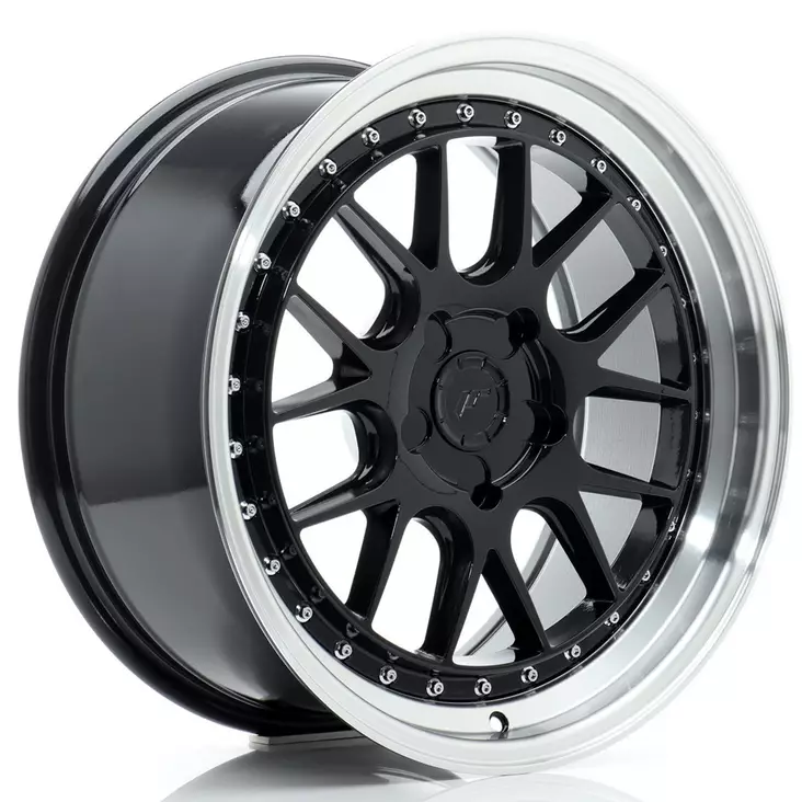 JR Wheels JR40 18x8,5 ET15-35 5H BLANK Glossy Black w/Machined Lip - Japan Racing vanteet - 5902211973492 - 1