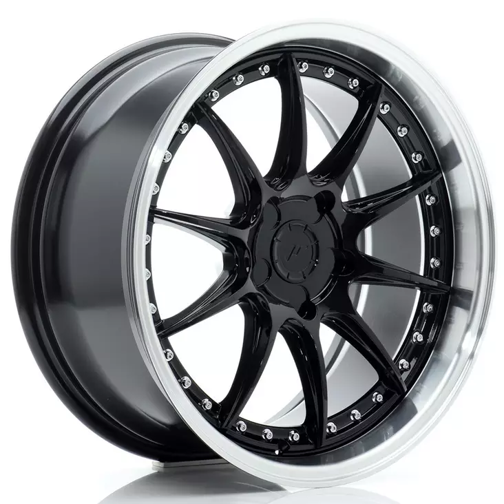 JR Wheels JR41 18x8,5 ET15-35 5H BLANK Glossy Black w/Machined Lip - Japan Racing vanteet - 5902211973522 - 1