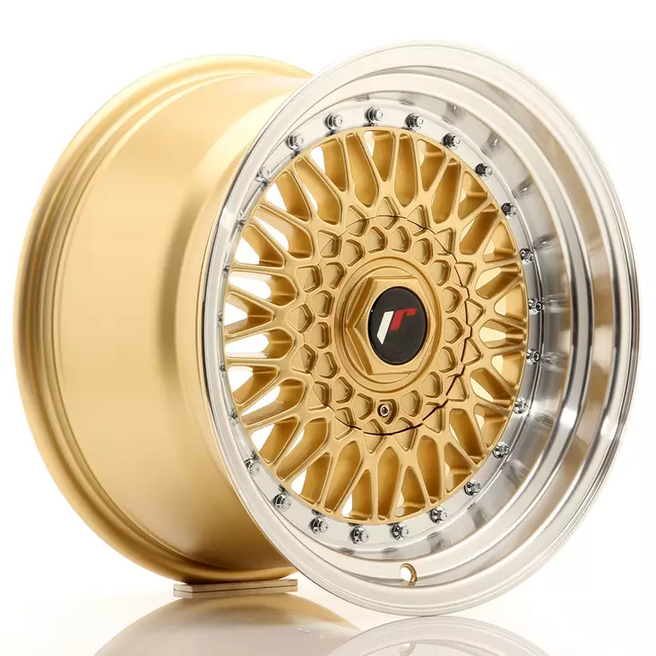 JR Wheels JR9 16x9 ET20 4x100/108 Gold w/Machined Lip - Japan Racing vanteet - 5902211907862 - 1