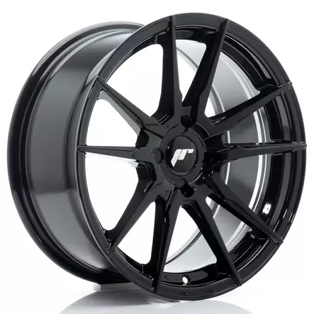 JR Wheels JR21 17x8 ET20-35 4H BLANK Gloss Black - Japan Racing vanteet - 5902211995913 - 1