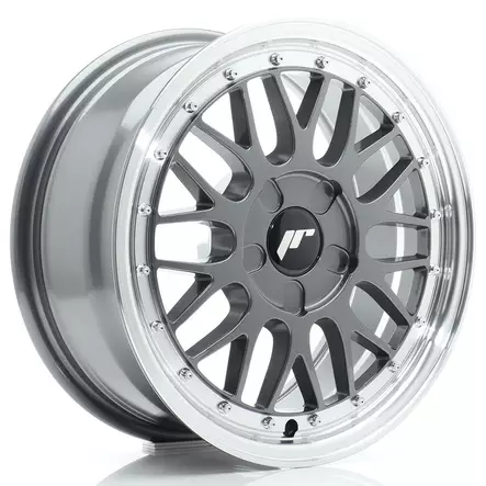 JR Wheels JR23 16x7 ET20-45 5H BLANK Hyper Gray w/Machined Lip - Japan Racing vanteet - 5902211994923 - 1