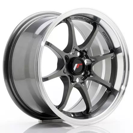 JR Wheels JR5 15x8 ET28 4x100 Gun Metal w/Machined Lip - Japan Racing vanteet - 5902211917663 - 1
