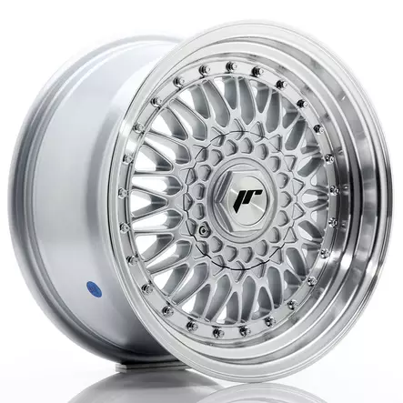 JR Wheels JR9 16x8 ET25 4x100/108 Silver w/Machined Lip+Silver Rivets - Japan Racing vanteet - 5902211928553 - 1