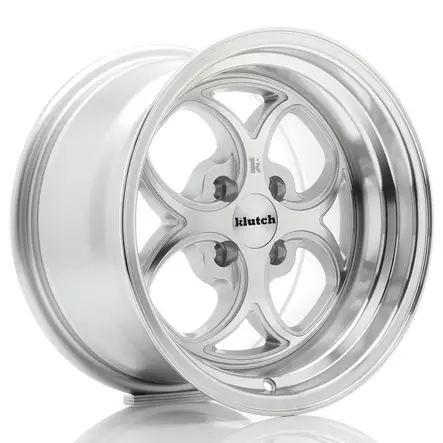Klutch SL2 16x8 ET10 4x100 Silver Machined Face - Klutch vanteet - 5906871106153 - 2