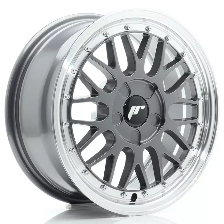 JR Wheels JR23 16x7 ET20-45 5H BLANK Hyper Gray w/Machined Lip - Japan Racing vanteet - 5902211994923 - 1