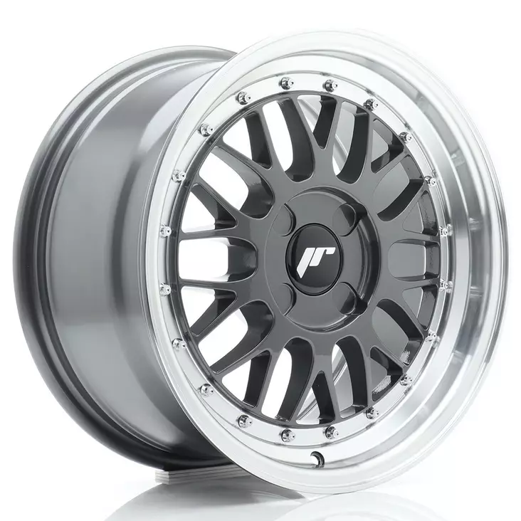 JR Wheels JR23 16x8 ET20-45 4H BLANK Hyper Gray w/Machined Lip - Japan Racing vanteet - 5902211983903 - 1
