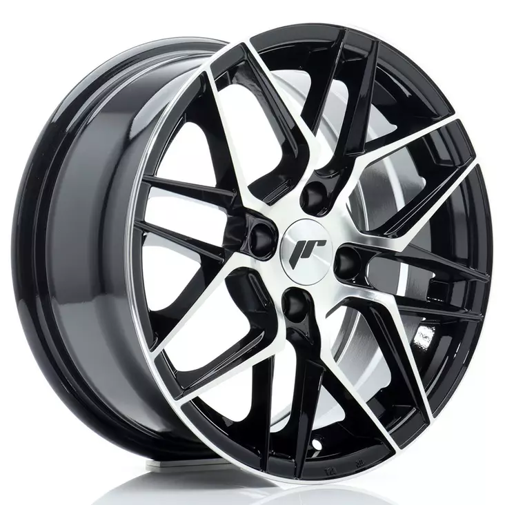 JR Wheels JR28 15x7 ET25 4x100 Gloss Black Machined Face - Japan Racing vanteet - 5902211980643 - 1