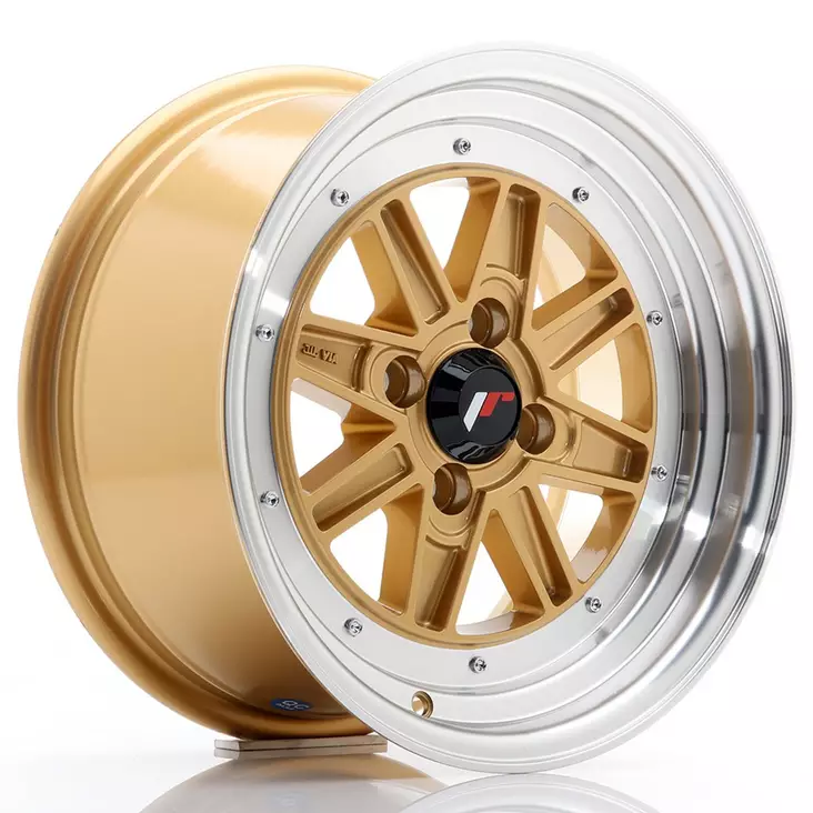 JR Wheels JR31 15x7.5 ET20 4x100 Gold w/Machined Lip - Japan Racing vanteet - 5902211902683 - 1