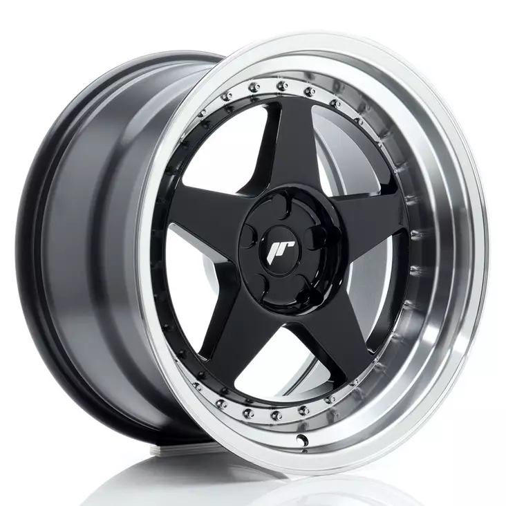 JR Wheels JR6 18x10,5 ET0-25 5H BLANK Gloss Black w/Machined Lip - Japan Racing vanteet - 5902211999393 - 1