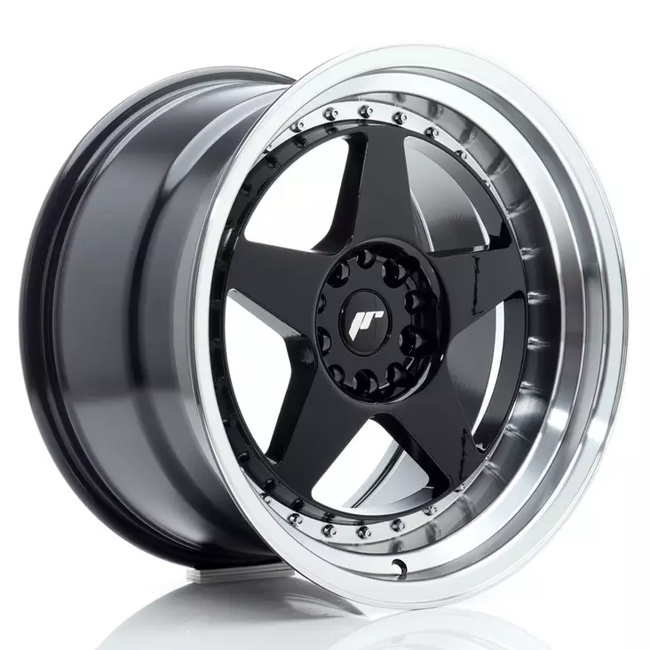 JR Wheels JR6 18x10,5 ET25 5x114,3/120 Gloss Black w/Machined Lip - Japan Racing vanteet - 5902211999423 - 1