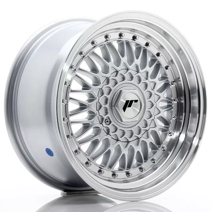 JR Wheels JR9 16x8 ET25 4x100/108 Silver w/Machined Lip+Silver Rivets - Japan Racing vanteet - 5902211928553 - 1