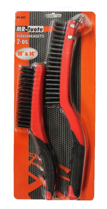 Teräsharjasetti 2-osaa - Autotyökalut ja tarvikkeet - 6430032154213 - 1