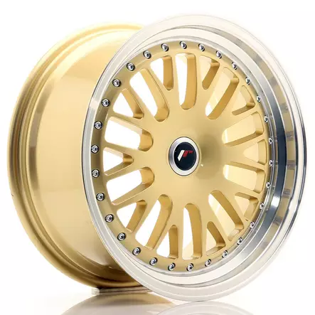 JR Wheels JR10 17x8 ET35 Blank Gold w/Machined Lip - Japan Racing vanteet - 5902211919414 - 1