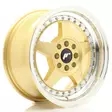 JR Wheels JR6 15x7 ET25 4x100/108 Gold w/Machined Lip - Japan Racing vanteet - 5902211998884 - 1