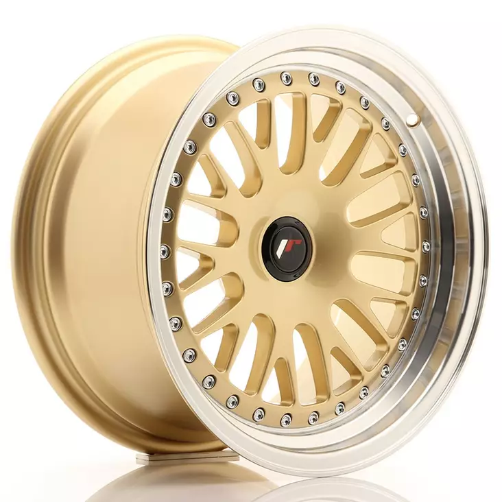 JR Wheels JR10 16x8 ET20 Blank Gold w/Machined Lip - Japan Racing vanteet - 5902211923374 - 1