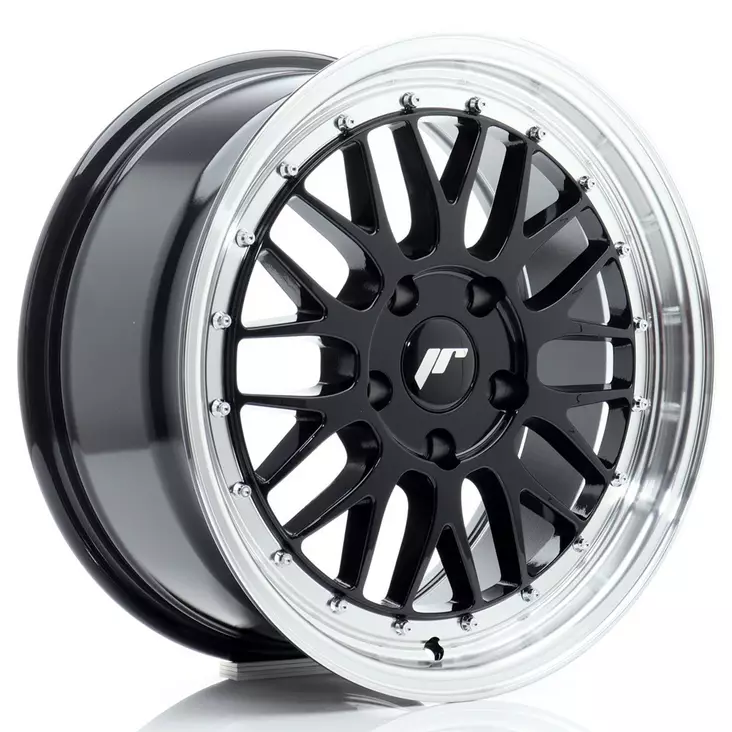 JR Wheels JR23 17x8 ET35 5x100 Gloss Black w/Machined Lip - Japan Racing vanteet - 5902211995104 - 1