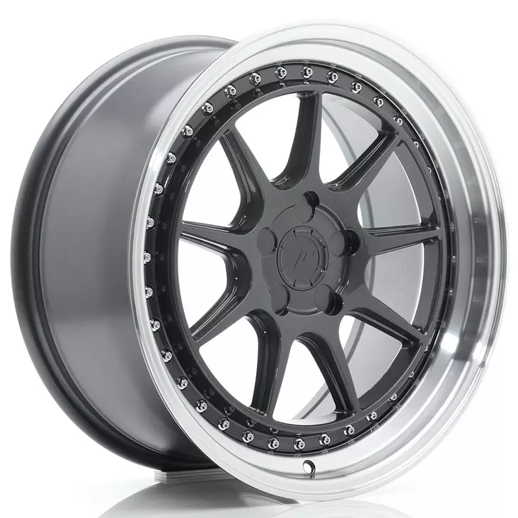 JR Wheels JR47 18x8,5 ET15-35 5H BLANK Hyper Gray w/Machined Lip - Japan Racing vanteet - 5902211994404 - 1