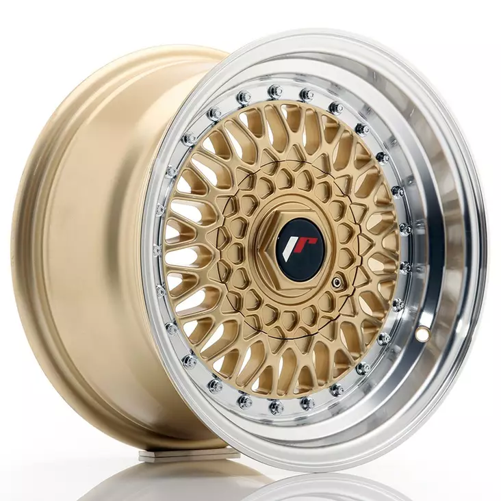 JR Wheels JR9 15x8 ET20 4x100/108 Gold w/Machined Lip - Japan Racing vanteet - 5902211907794 - 1