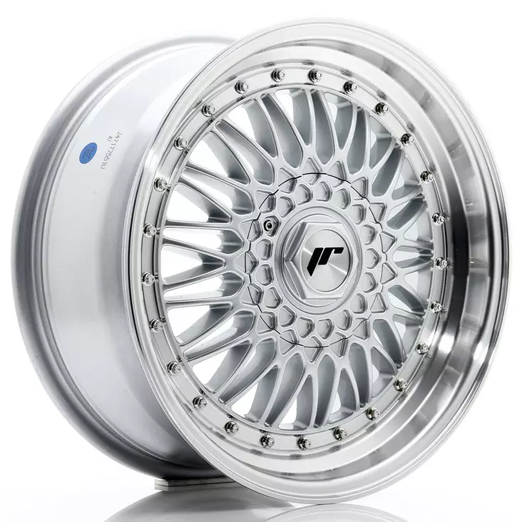 JR Wheels JR9 17x7,5 ET20-35 BLANK Silver w/Machined Lip+Silver Rivets - Japan Racing vanteet - 5902211960584 - 1