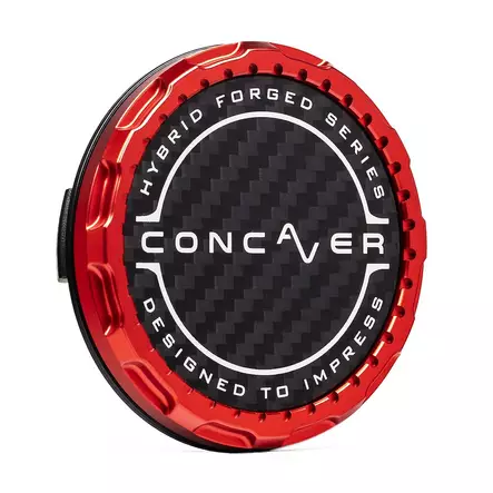 Concaver Premium Center Cap - Classic Carbon - Red Anodized - Vanteiden keskikupit - 5906871153775 - 2