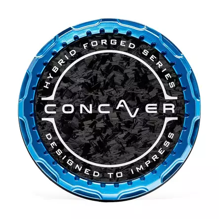 Concaver Premium Center Cap - Forged Carbon - Blue Anodized - Vanteiden keskikupit - 5906871153805 - 1