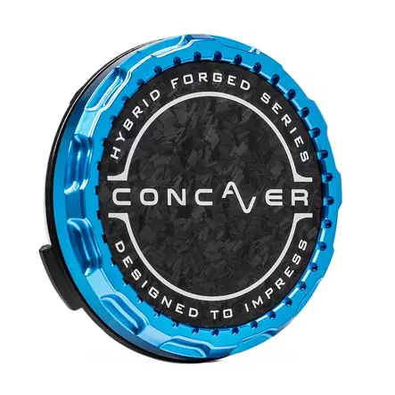 Concaver Premium Center Cap - Forged Carbon - Blue Anodized - Vanteiden keskikupit - 5906871153805 - 2
